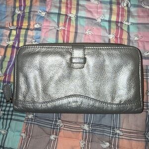 Tignanello Silver Leather Wallet